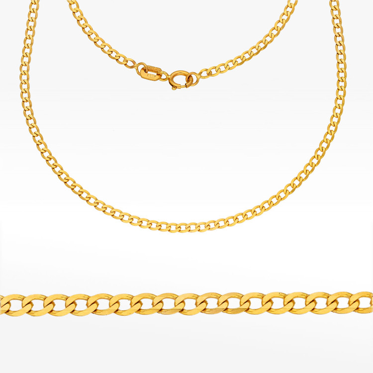 Łańcuszek ze złota pancerka pełny