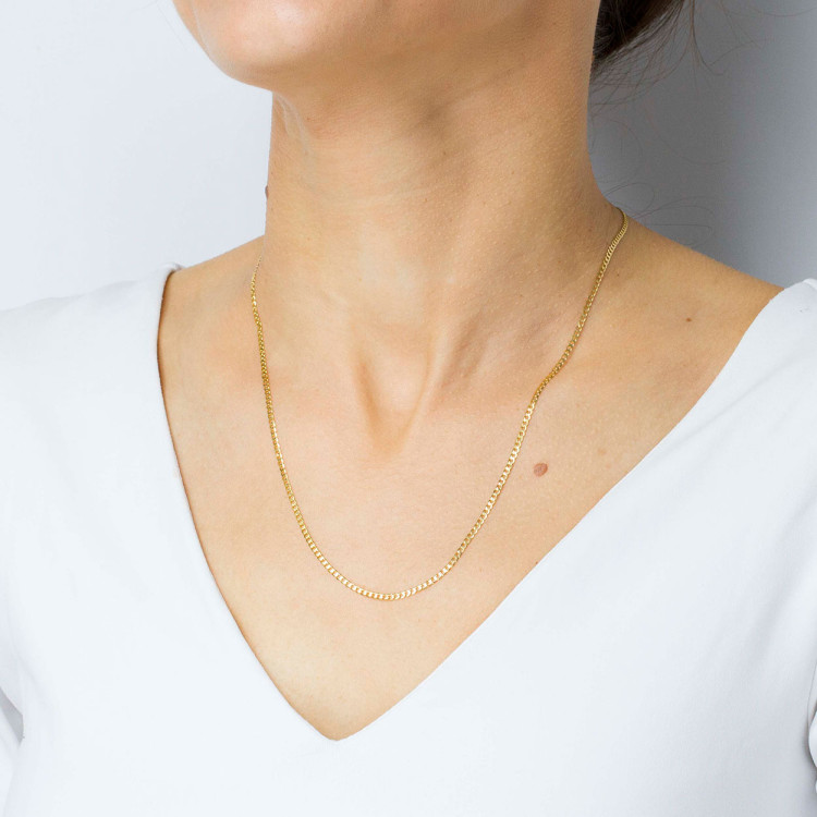 Łańcuszek ze złota pancerka pełny