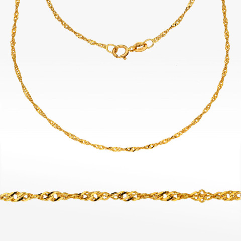 Łańcuszek ze złota singapur pełny