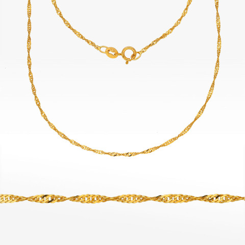 Łańcuszek ze złota singapur pełny