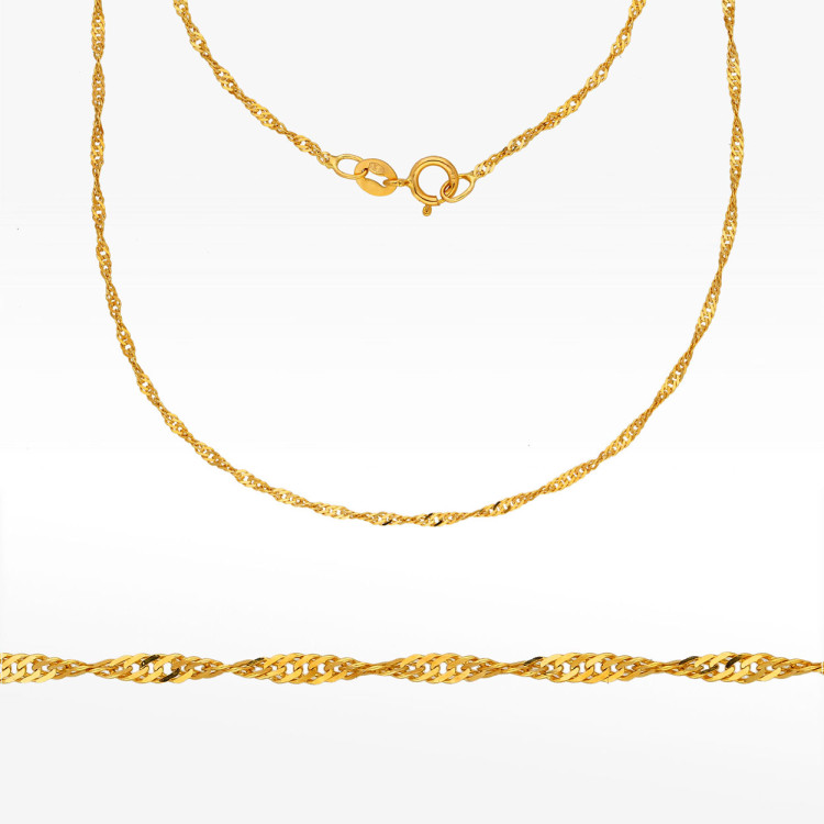 Łańcuszek ze złota singapur pełny