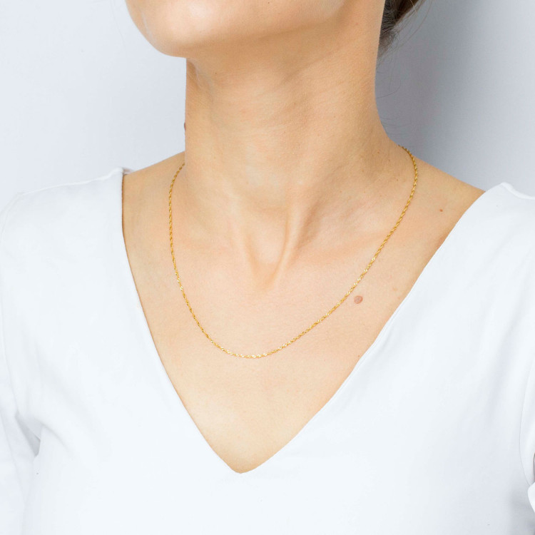 Łańcuszek ze złota singapur pełny