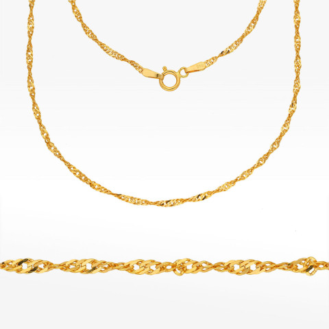 Łańcuszek ze złota singapur pełny