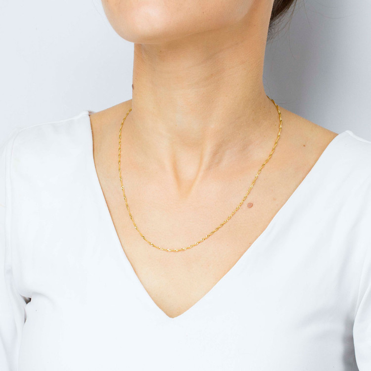 Łańcuszek ze złota singapur pełny