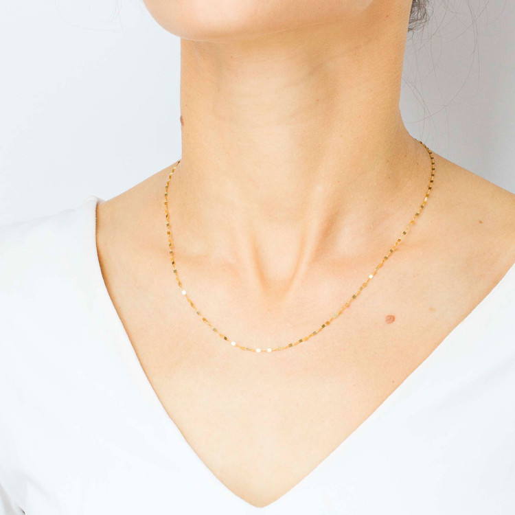 Łańcuszek ze złota mokka pełny