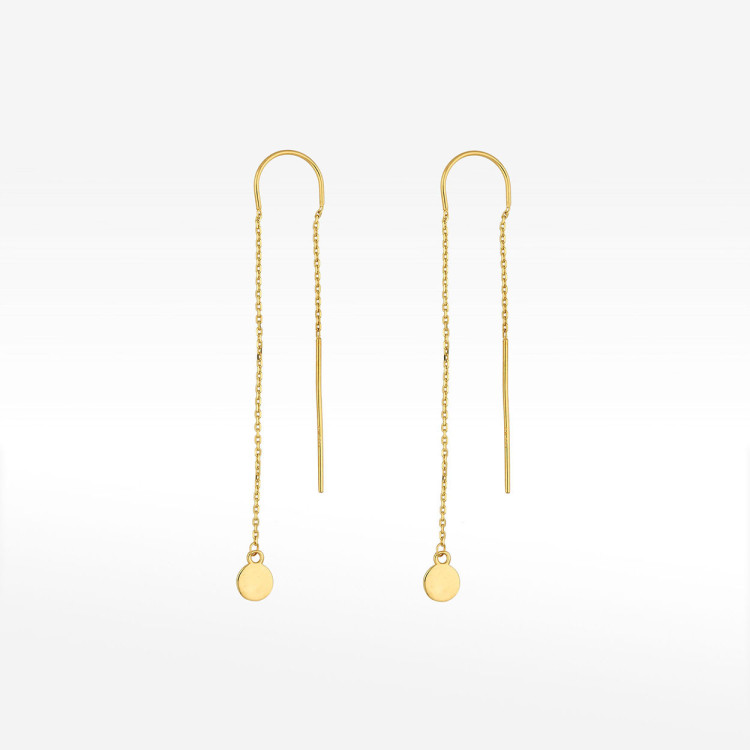 Kolczyki ze złota przeciągane