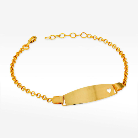 Bransoletka ze złota z blaszką