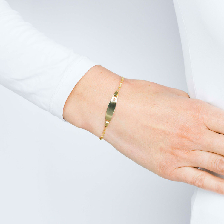 Bransoletka ze złota z blaszką