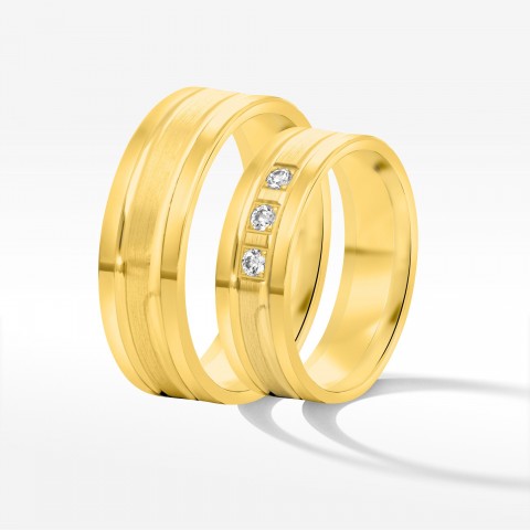 Obrączki ślubne z żółtego złota 6mm płaskie