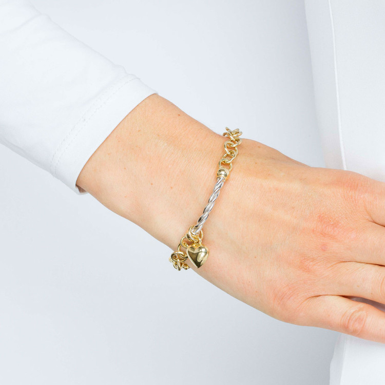 Bransoletka ze złota z sercem