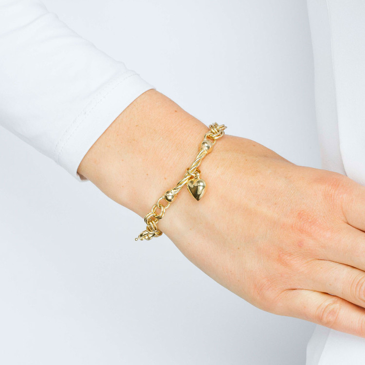 Bransoletka ze złota z sercem