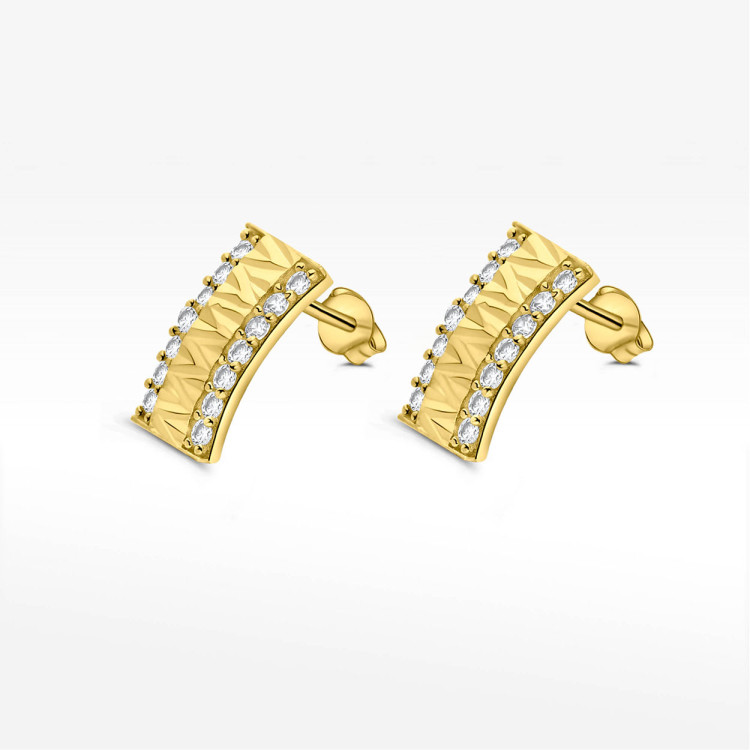 Kolczyki ze złota z białymi cyrkoniami