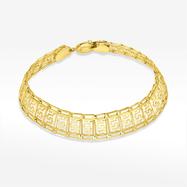 Bransoletka ze złota z wzorem greckim