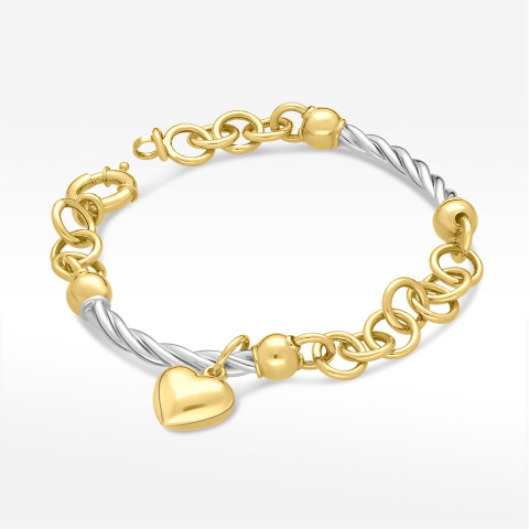 Bransoletka ze złota z sercem