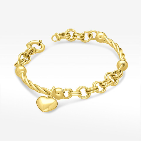 Bransoletka ze złota z sercem