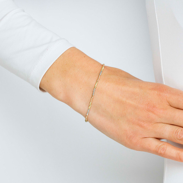 Bransoletka ze złota z koralikami