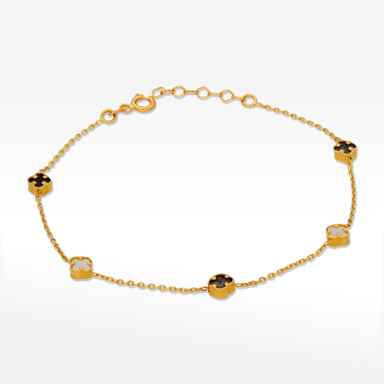 Bransoletka z onyksem i masą perłową