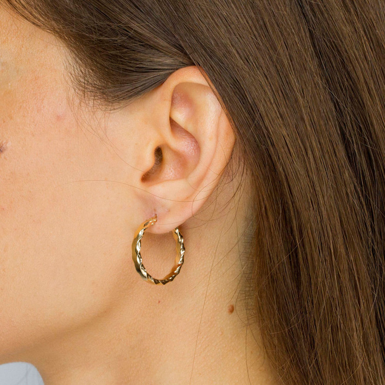 Kolczyki ze złota 2.4cm koła