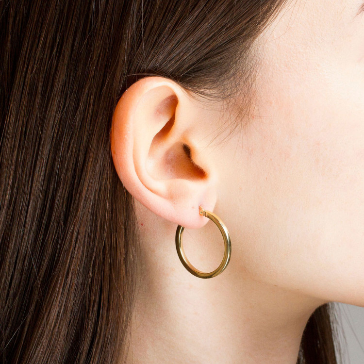 Kolczyki ze złota 2.5cm koła