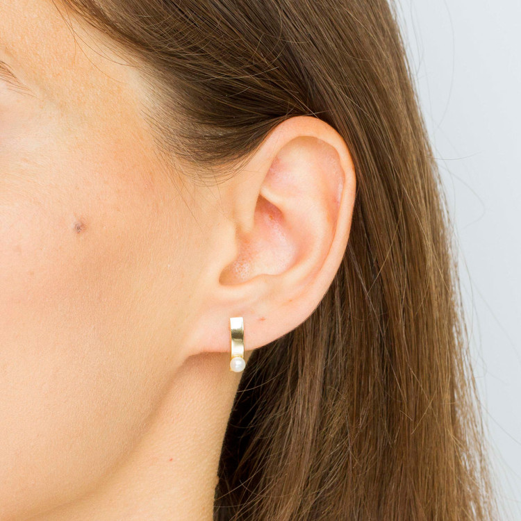 Kolczyki ze złota z perłą