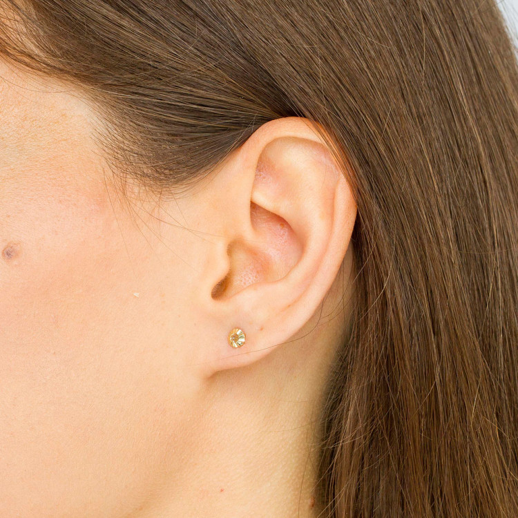 Kolczyki ze złota z białą cyrkonią