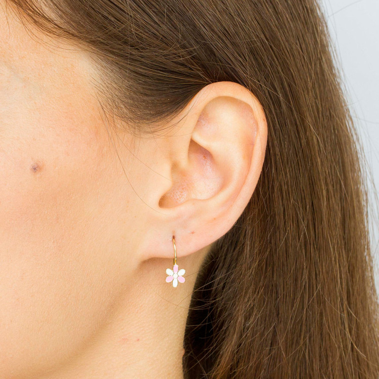 Kolczyki ze złota kwiatki