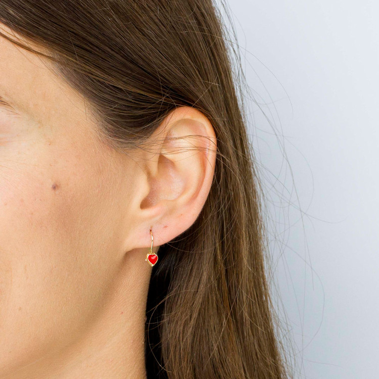 Kolczyki ze złota serca