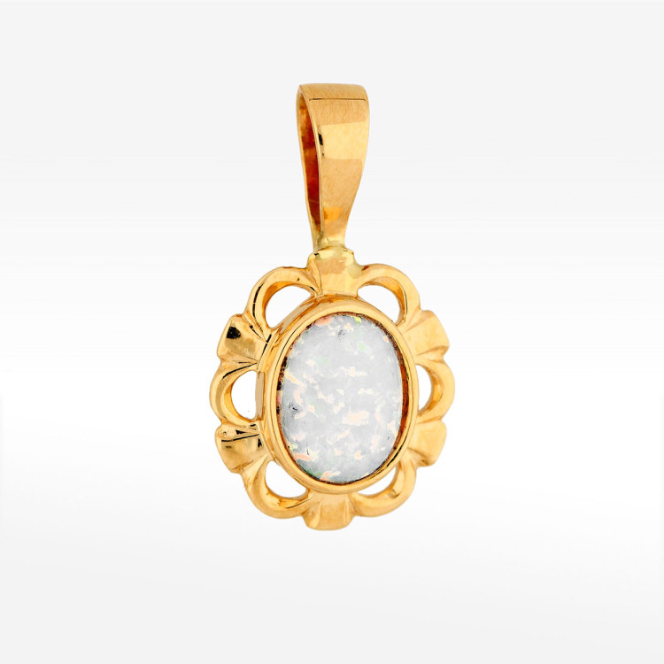 Zawieszka ze złota z opalem