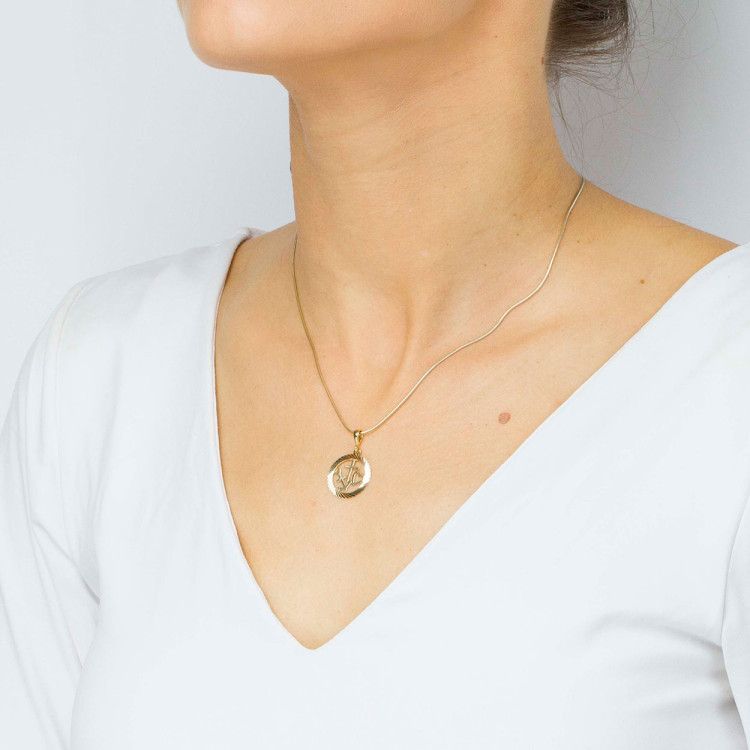 Zawieszka ze złota wiara nadzieja miłość