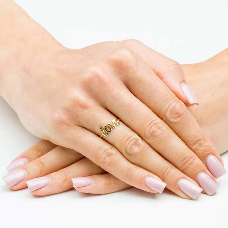 Pierścionek ze złota love