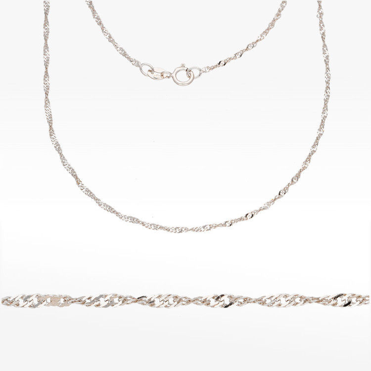 Łańcuszek ze złota singapur pełny