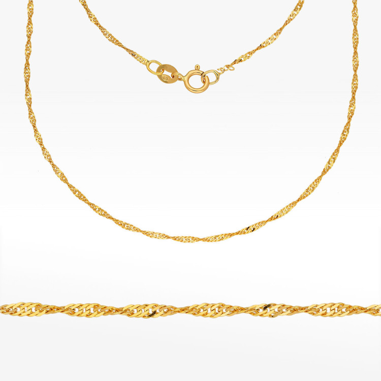 Łańcuszek ze złota singapur pełny