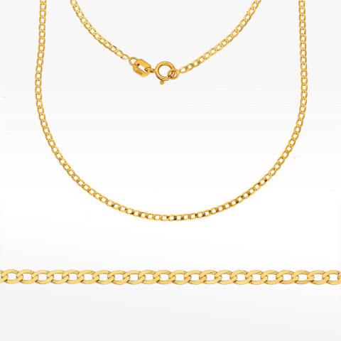 Łańcuszek ze złota pancerka pełny