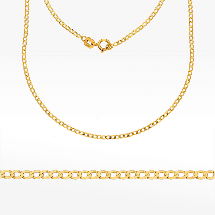 Łańcuszek ze złota pancerka pełny