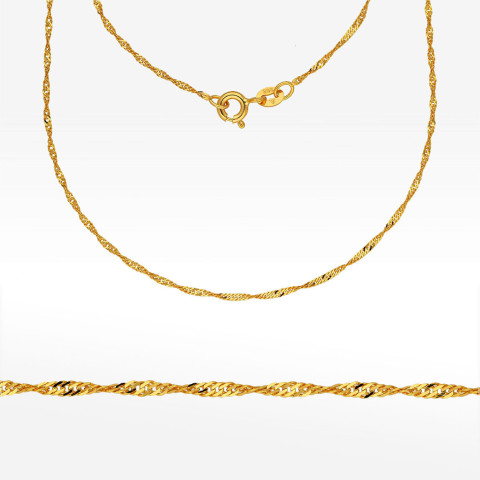 Łańcuszek ze złota 45cm singapur pełny