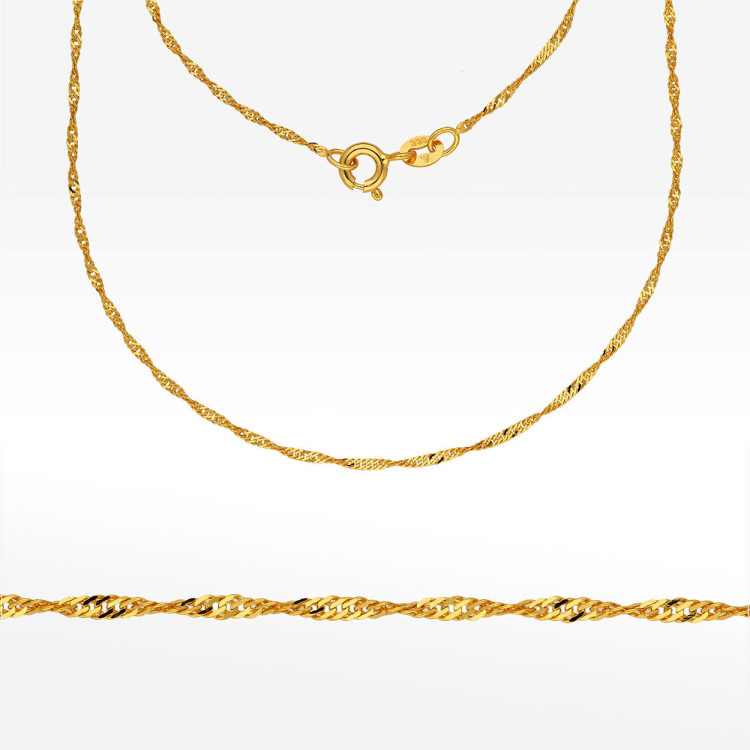 Łańcuszek ze złota 45cm singapur pełny