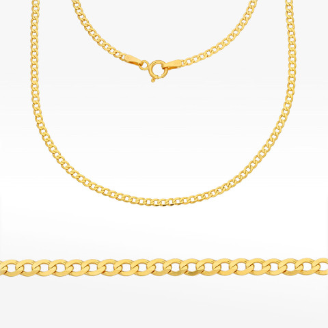 Łańcuszek ze złota pancerka pełny