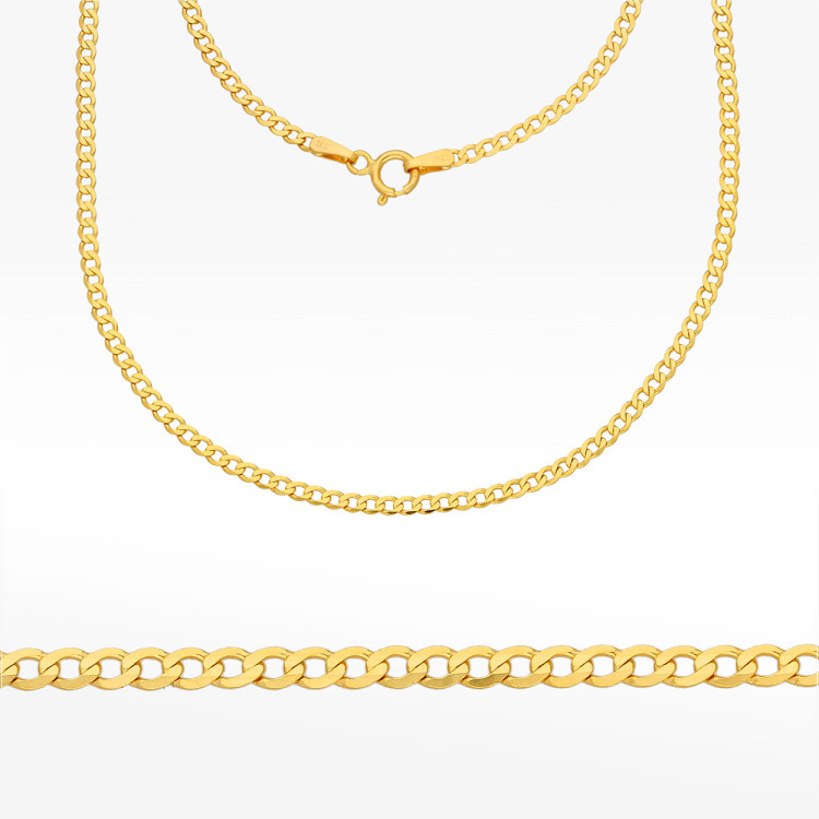 Łańcuszek ze złota pancerka pełny