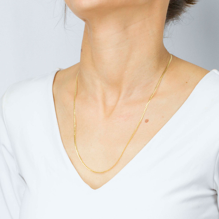 Łańcuszek ze złota pancerka pełny