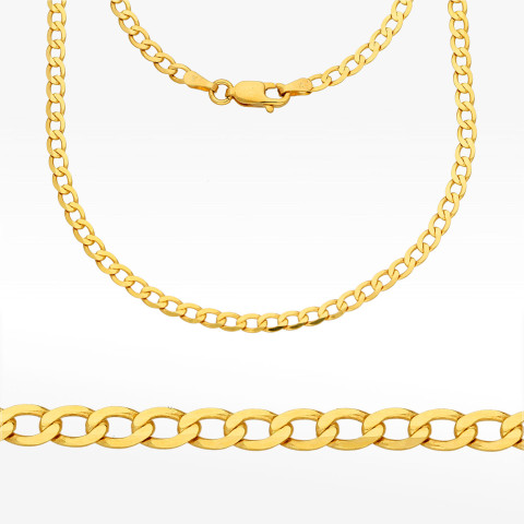 Łańcuszek ze złota pancerka pełny