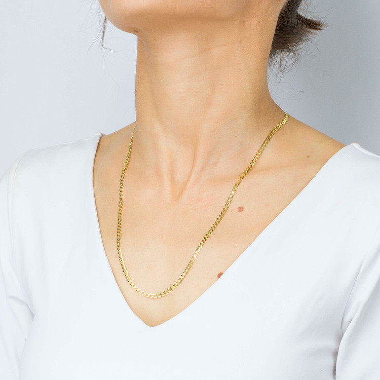 Łańcuszek ze złota pancerka pełny