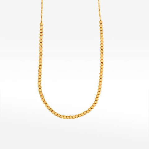 Naszyjnik ze złota 42-45cm ze złotymi koralikami