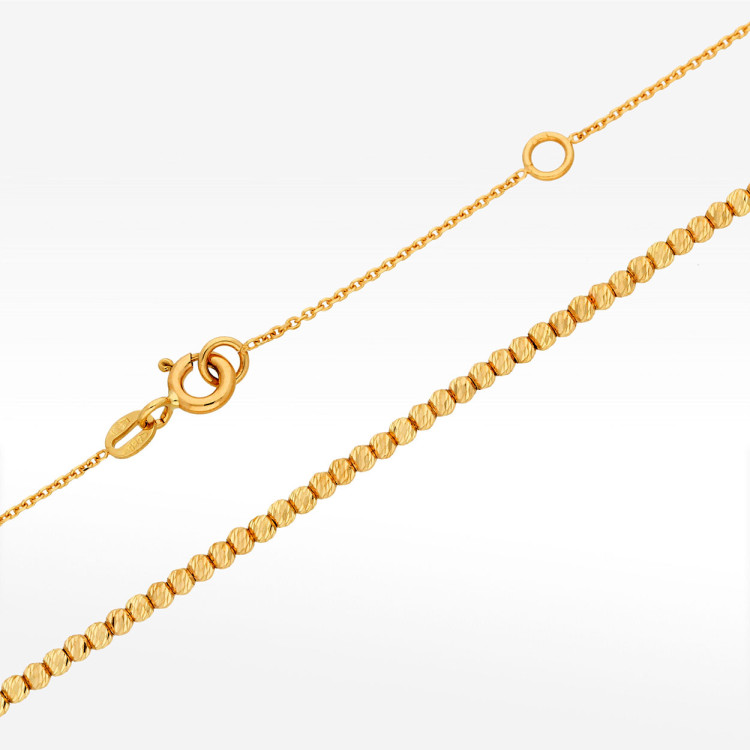 Naszyjnik ze złota 42-45cm ze złotymi koralikami