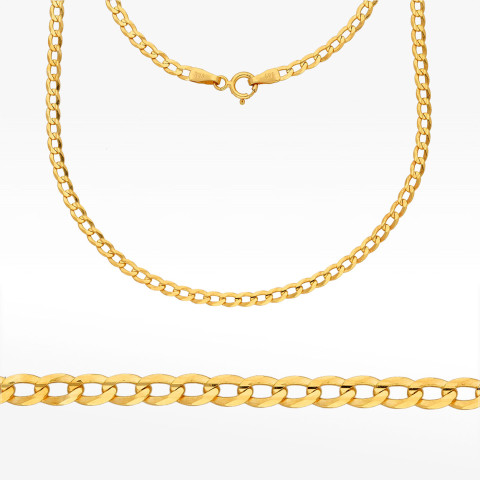 Łańcuszek ze złota pancerka pełny