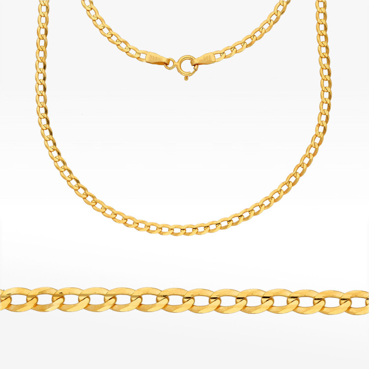 Łańcuszek ze złota pancerka pełny