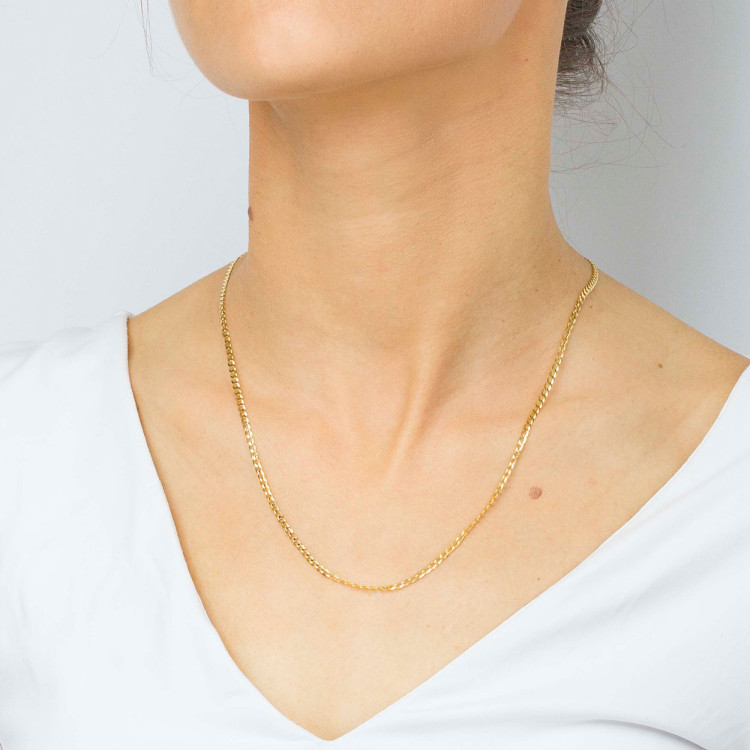 Łańcuszek ze złota pancerka pełny