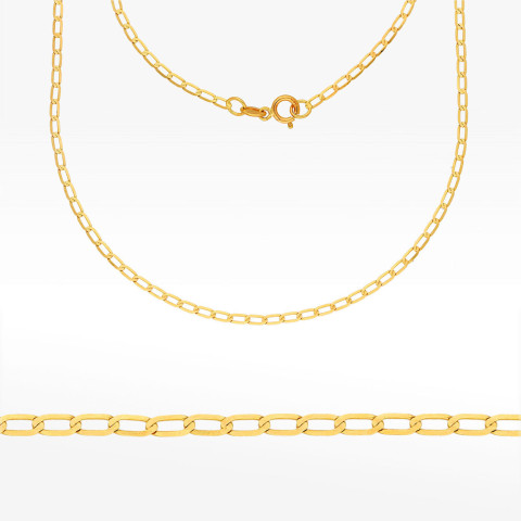 Łańcuszek ze złota pancerka pełny