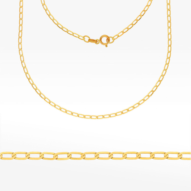 Łańcuszek ze złota pancerka pełny