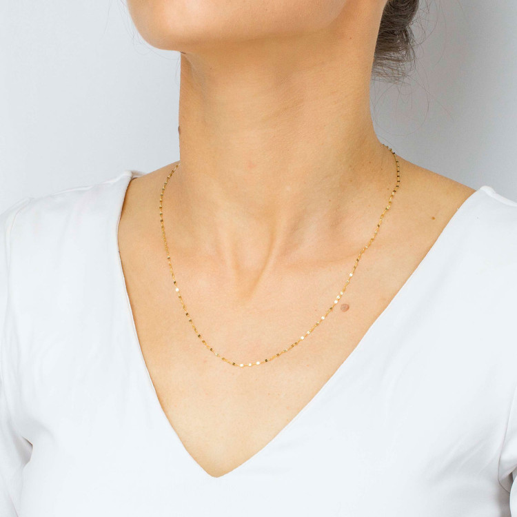 Łańcuszek ze złota mokka pełny