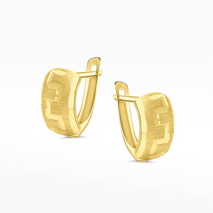 Kolczyki ze złota z wzorem greckim